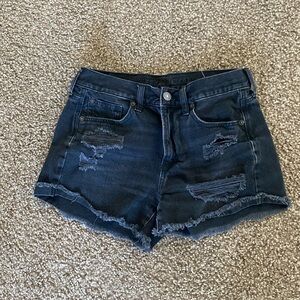 Black distressed American eagle shorts